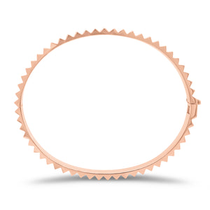 Gold Spike Bangle Bracelet - 14K gold weighing 19.30 grams
