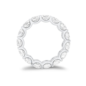 3.76 ct Diamond Eternity Ring - 18K gold weighing 3.60 grams - 16 round diamonds weighing 3.76 carats (GIA-graded G-H color, SI1 clarity)