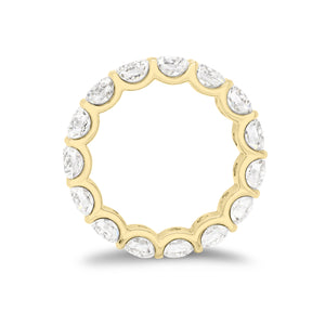3.76 ct Diamond Eternity Ring - 18K gold weighing 3.60 grams - 16 round diamonds weighing 3.76 carats (GIA-graded G-H color, SI1 clarity)