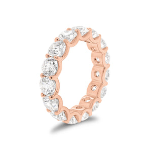 3.76 ct Diamond Eternity Ring - 18K gold weighing 3.60 grams - 16 round diamonds weighing 3.76 carats (GIA-graded G-H color, SI1 clarity)