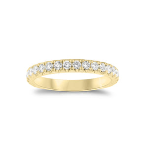0.81 ct Diamond Eternity Ring - 18K gold weighing 2.73 grams - 32 round diamonds weighing 0.81 carats