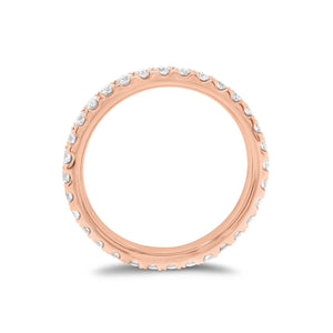 0.81 ct Diamond Eternity Ring - 18K gold weighing 2.73 grams - 32 round diamonds weighing 0.81 carats