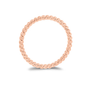 Gold Cable Stacking Ring - 18K gold weighing 2.19 grams