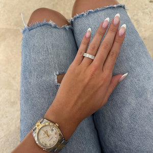 Illusion set Baguette & Round Eternity Ring