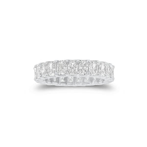 3.55 ct Radiant-Cut Diamond Eternity Band - 18K gold weighing 3.89 grams - 23 radiant-cut diamonds weighing 3.55 carats (GIA-graded F-color, VS clarity)