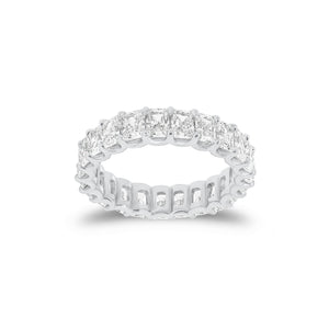 3.55 ct Radiant-Cut Diamond Eternity Band - 18K gold weighing 3.89 grams - 23 radiant-cut diamonds weighing 3.55 carats (GIA-graded F-color, VS clarity)