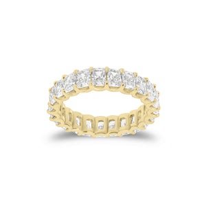 3.55 ct Radiant-Cut Diamond Eternity Band - 18K gold weighing 3.89 grams - 23 radiant-cut diamonds weighing 3.55 carats (GIA-graded F-color, VS clarity)