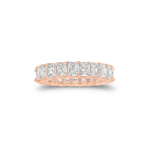 4.47 ct Radiant-Cut Diamond Eternity Band - 18K gold weighing 4.60 grams - 22 radiant-cut diamonds weighing 4.47 carats (GIA-graded F-color, VS clarity)