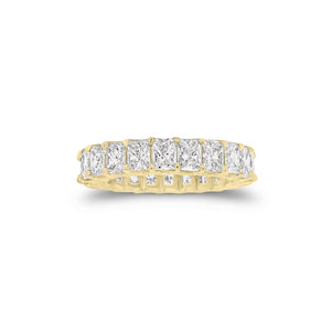 4.47 ct Radiant-Cut Diamond Eternity Band - 18K gold weighing 4.60 grams - 22 radiant-cut diamonds weighing 4.47 carats (GIA-graded F-color, VS clarity)