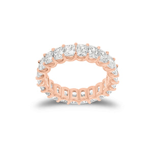 4.47 ct Radiant-Cut Diamond Eternity Band - 18K gold weighing 4.60 grams - 22 radiant-cut diamonds weighing 4.47 carats (GIA-graded F-color, VS clarity)