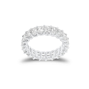 4.47 ct Radiant-Cut Diamond Eternity Band - 18K gold weighing 4.60 grams - 22 radiant-cut diamonds weighing 4.47 carats (GIA-graded F-color, VS clarity)