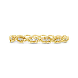 Diamond Twisted Rope Bangle Bracelet -18K gold weighing 19.45 grams -21 round diamonds totaling 0.57 carats