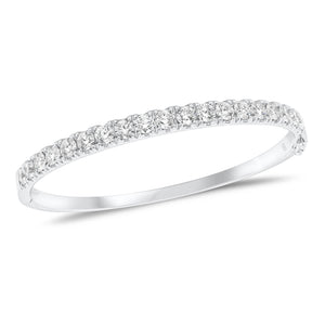3.63 ct Diamond Bangle- 18K gold weighing 21.66 grams - 19 round diamonds weighing 3.63 carats