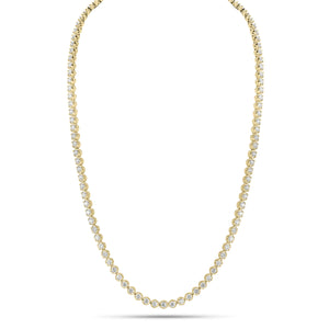 5.35 ct Diamond Tennis Necklace - 18K gold weighing 21.58 grams   - 107 round diamonds weighing carats 5.35