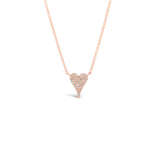 Diamond Mini Elongated Heart Pendant