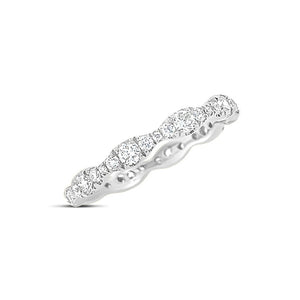 Diamond Stacking Eternity Ring -18k gold weighing 1.75 grams. -40 round diamonds weighing .76 carats.