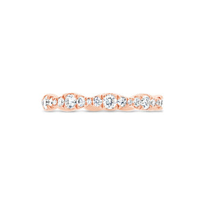 Diamond Stacking Eternity Ring -18k gold weighing 1.75 grams. -40 round diamonds weighing .76 carats.