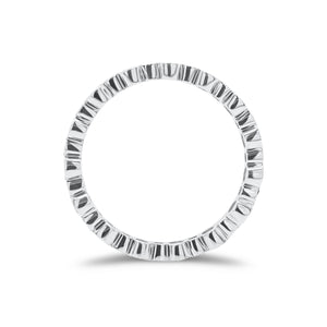 Diamond Milgrain Eternity Ring - 18K gold weighing 1.53 grams - 30 round diamonds weighing 0.95 carats