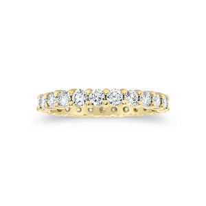 Slim Shared Prong-Set Diamond Eternity Band -14k gold weighing 2.3 grams -25 round shared prong-set diamonds weighing 1.43 carats
