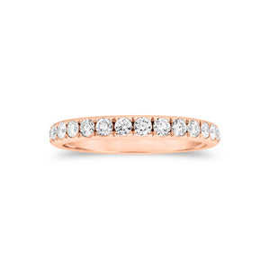Comfort Fit Diamond Eternity Band Ring -18k gold weighing 2.53 grams -28 round diamonds weighing 1.12 carats