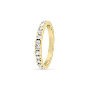 Comfort Fit Diamond Eternity Band Ring -18k gold weighing 2.53 grams -28 round diamonds weighing 1.12 carats