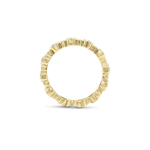 Diamond Eternity Band with Milgrain - 18K gold weighing 2.41 grams - 24 round diamonds totaling 0.86 carats