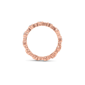 Diamond Eternity Band with Milgrain - 18K gold weighing 2.41 grams - 24 round diamonds totaling 0.86 carats