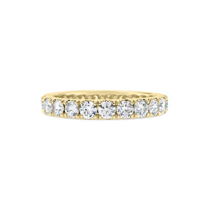 Four Prong-Set Diamond Eternity Band -18k gold weighing 2.62 grams -23 round diamonds weighing 1.68 carats