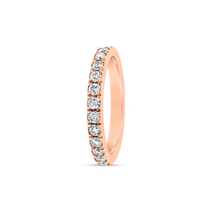 Comfort Fit Diamond Eternity Band Ring -18k gold weighing 2.53 grams -28 round diamonds weighing 1.12 carats