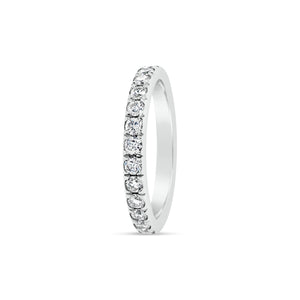 Comfort Fit Diamond Eternity Band Ring -18k gold weighing 2.53 grams -28 round diamonds weighing 1.12 carats