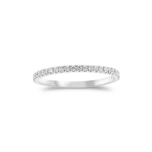 Mini Diamond Eternity Ring -14k gold weighing 1.25 grams -48 round diamonds weighing .37 carats