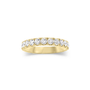 Diamond Eternity Band - 18K gold weighing 3.69 grams - 24 round diamonds totaling 1.73 carats