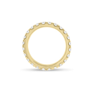 Diamond Eternity Band - 18K gold weighing 3.69 grams - 24 round diamonds totaling 1.73 carats