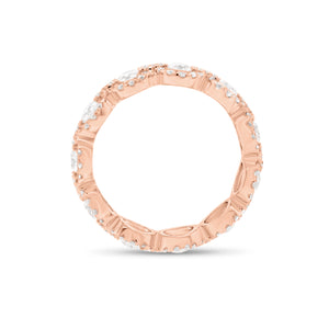 Circular Diamond Eternity Ring -18k gold weighing 3.07 grams -11 round diamonds weighing 1.12 carats -143 round diamonds weighing .78 carats