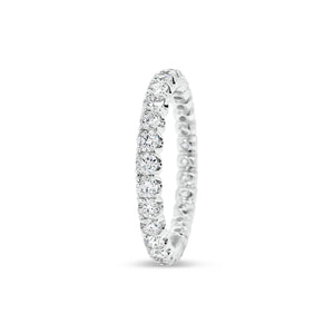 Four Prong-Set Diamond Eternity Wedding Band -18k gold weighing 2.04 grams -29 round diamonds weighing 1.11 carats