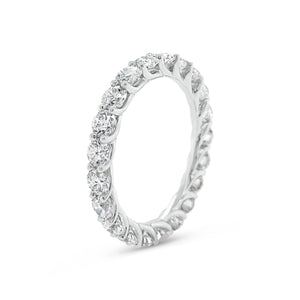 Shared Prong-Set Diamond Eternity Band -18k white gold weighing 1.94 grams -21 round diamonds weighing 2.05 grams