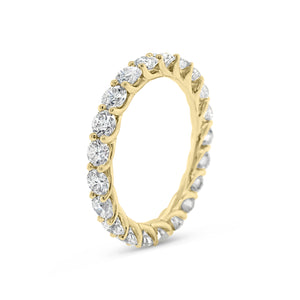 Shared Prong-Set Diamond Eternity Band -18k gold weighing 1.94 grams -21 round diamonds weighing 2.05 grams