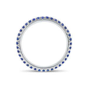 Sapphire Eternity Ring - 14K gold weighing 1.34 grams  - 39 sapphires weighing 0.64 carats