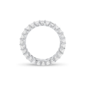 Emerald-Cut Diamond Eternity Band - 18K gold weighing 2.38 grams - 26 emerald-cut diamonds totaling 3.72 carats (GIA-graded G color, VS2 clarity)