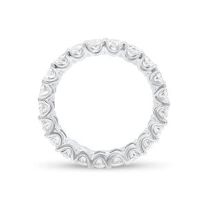 Oval Diamond Eternity Band - 18K gold weighing 3.11 grams - 21 oval brilliant-cut diamonds totaling 3.15 carats (GIA-graded G color, VS clarity)