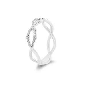 Diamond Infinity Ring  - 14K gold  - 0.19 cts round diamonds