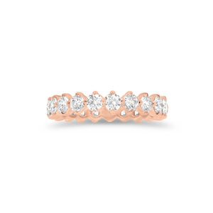 Prong-Set Diamond Eternity Band - 14K gold weighing 2.60 grams - 21 round diamonds totaling 1.79 carats