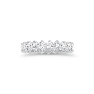 Prong-Set Diamond Eternity Band - 14K gold weighing 2.60 grams - 21 round diamonds totaling 1.79 carats