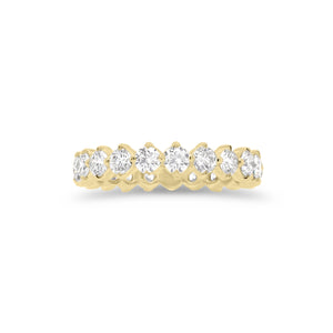 Prong-Set Diamond Eternity Band - 14K gold weighing 2.60 grams - 21 round diamonds totaling 1.79 carats