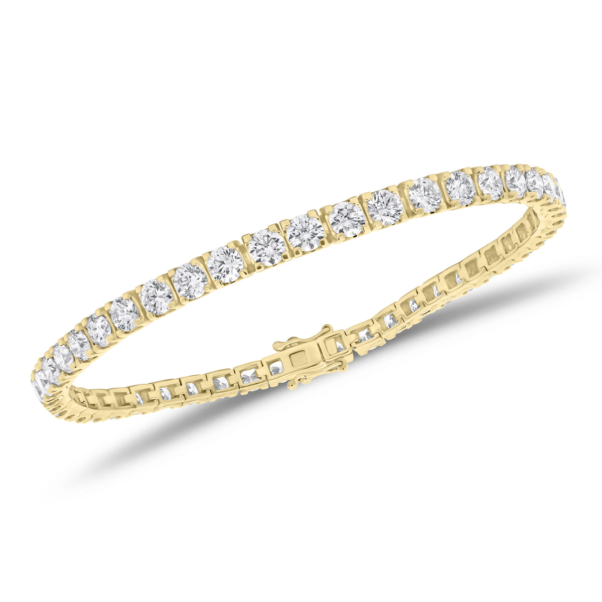 6.88 ct diamond tennis bracelet - 18K gold weighing 13.25 grams
- 47 round diamonds weighing 6.88 carats