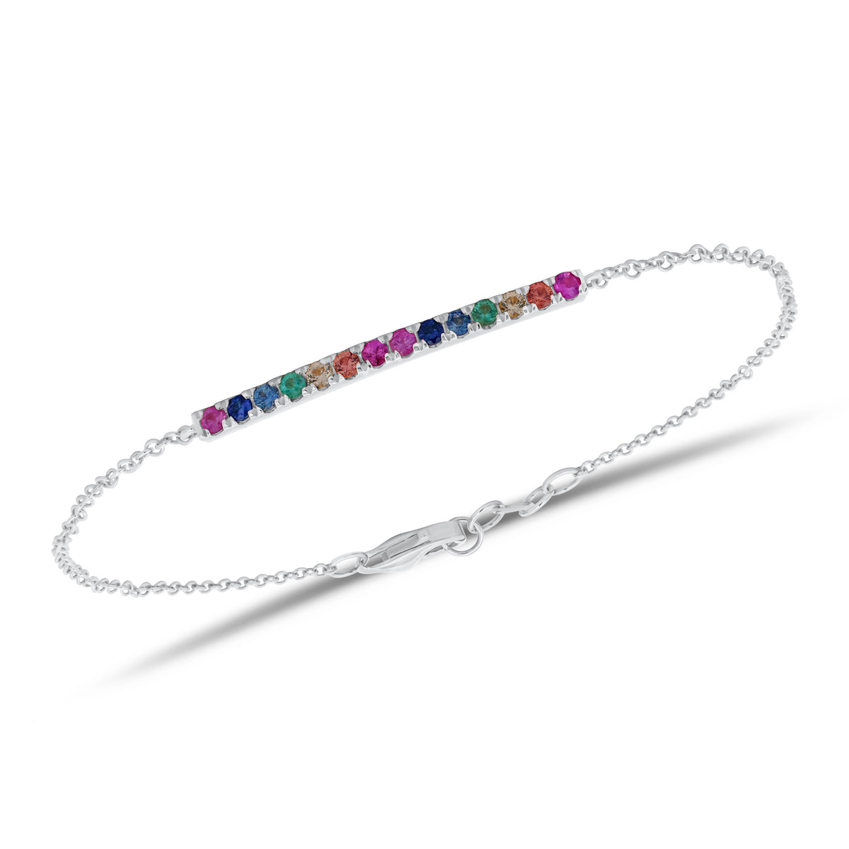 Fancy Sapphire Bar Bracelet