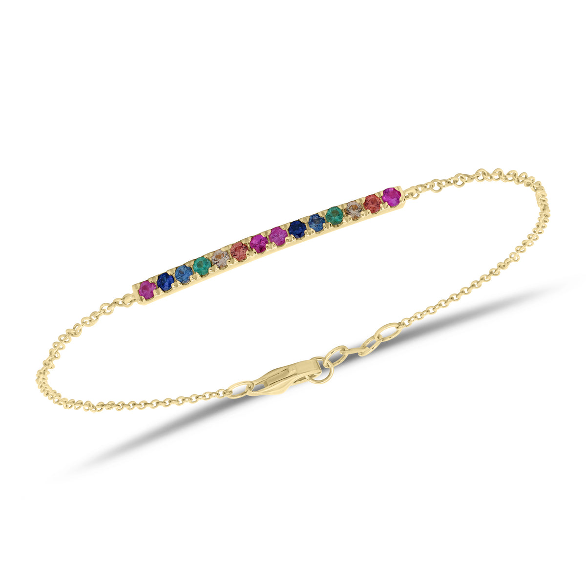 Fancy Sapphire Bar Bracelet