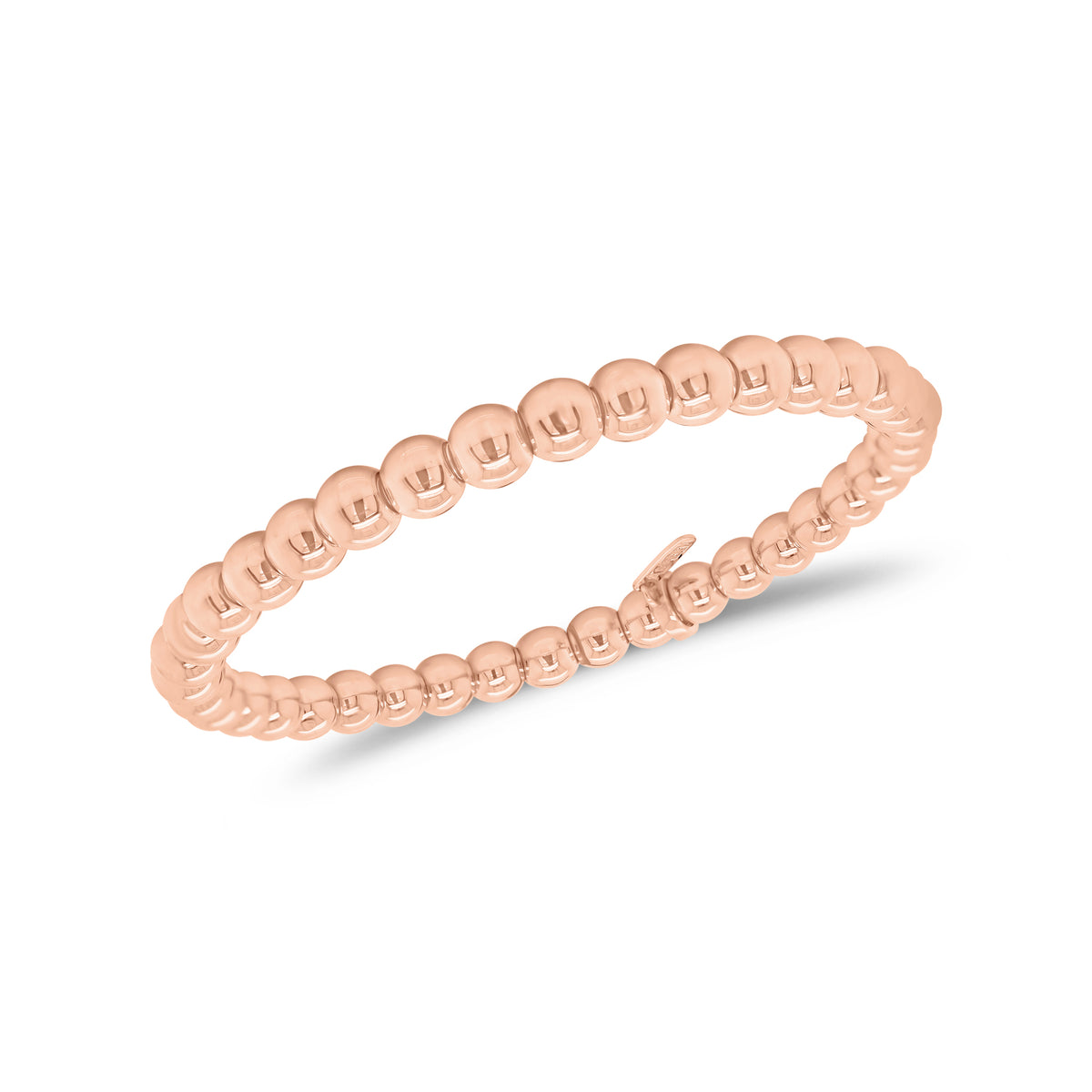 14K Gold Ball Bead Stretch Bracelet - 14K gold weighing 17.2 grams