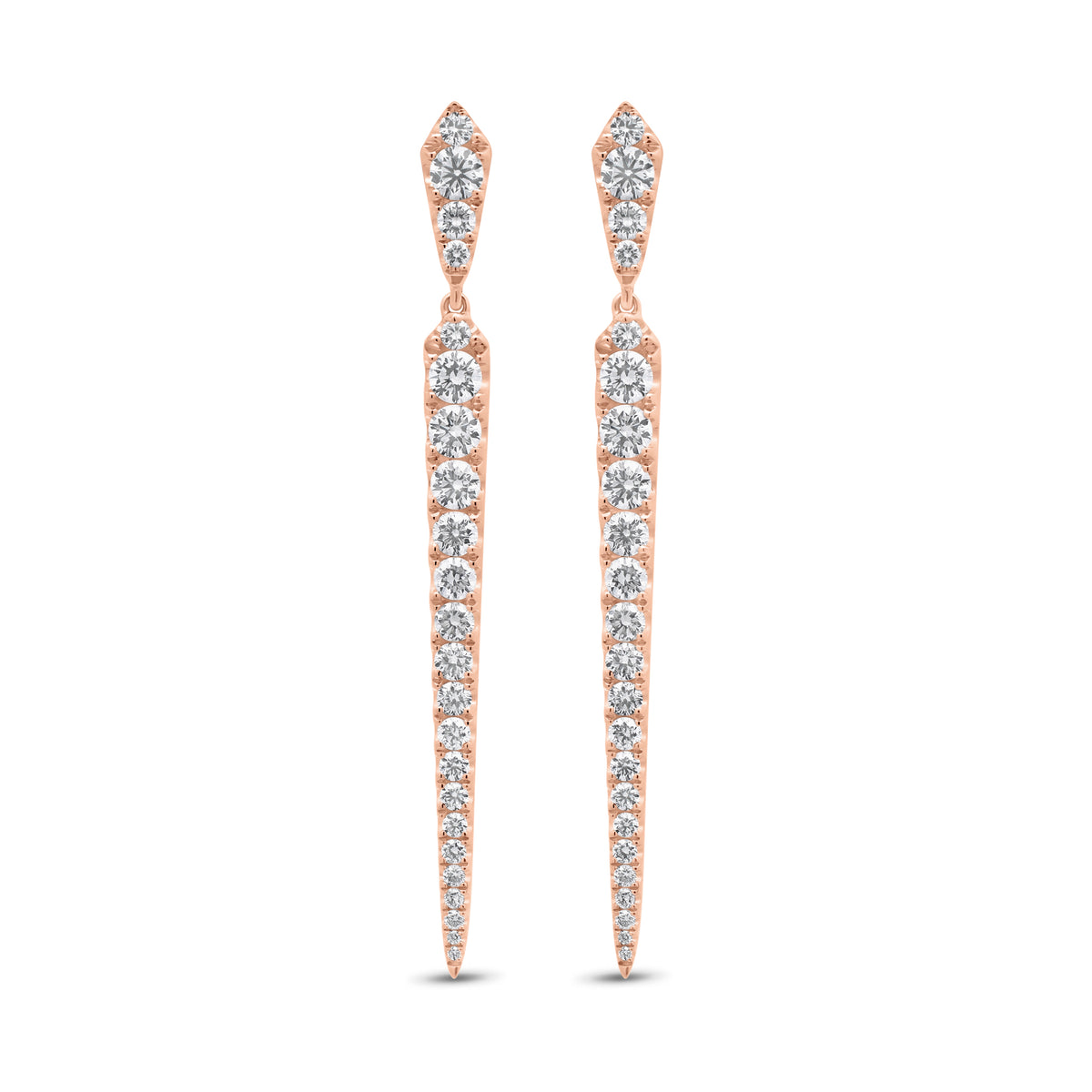Dangly Diamond Spike Earrings