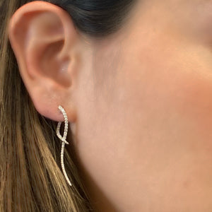Diamond Intertwined Drip Earrings